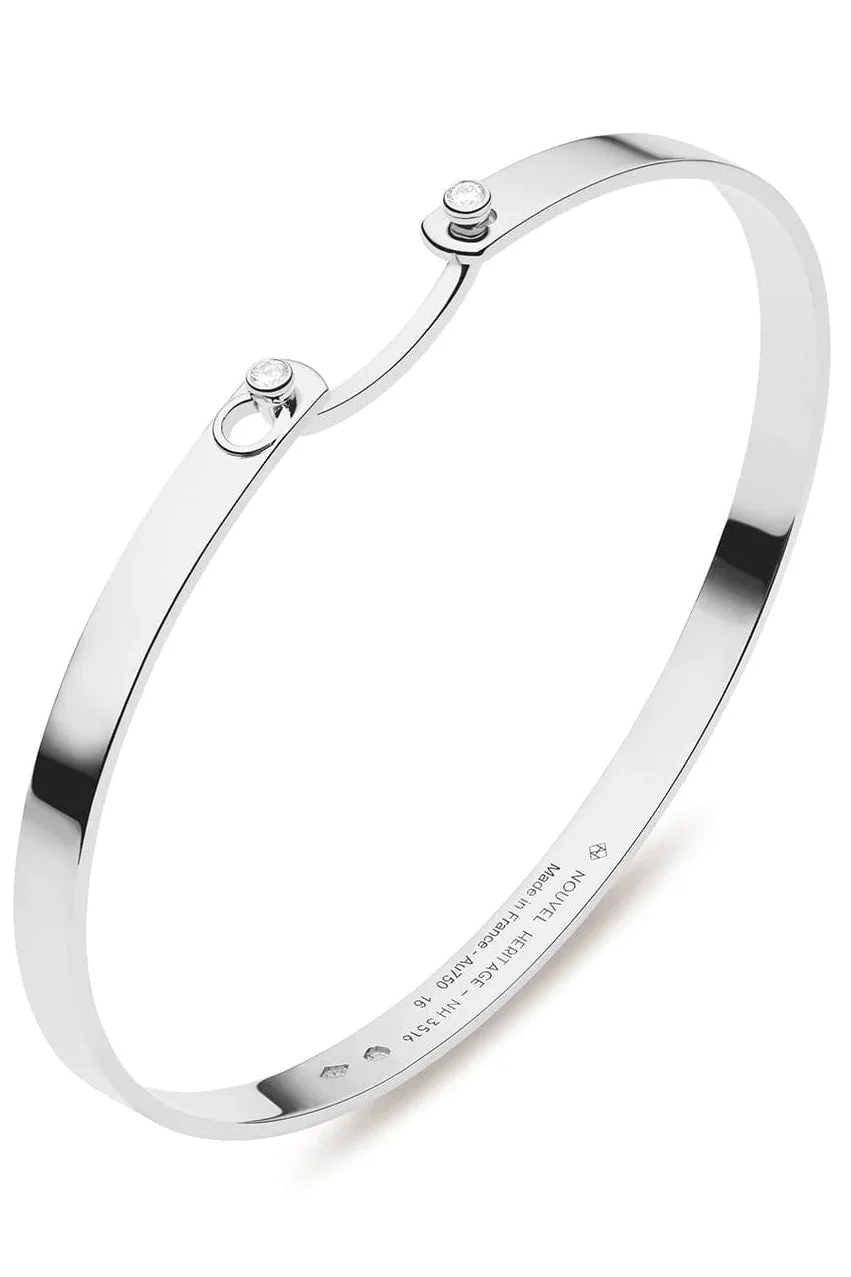 Monday Morning Mood bangle - White Gold