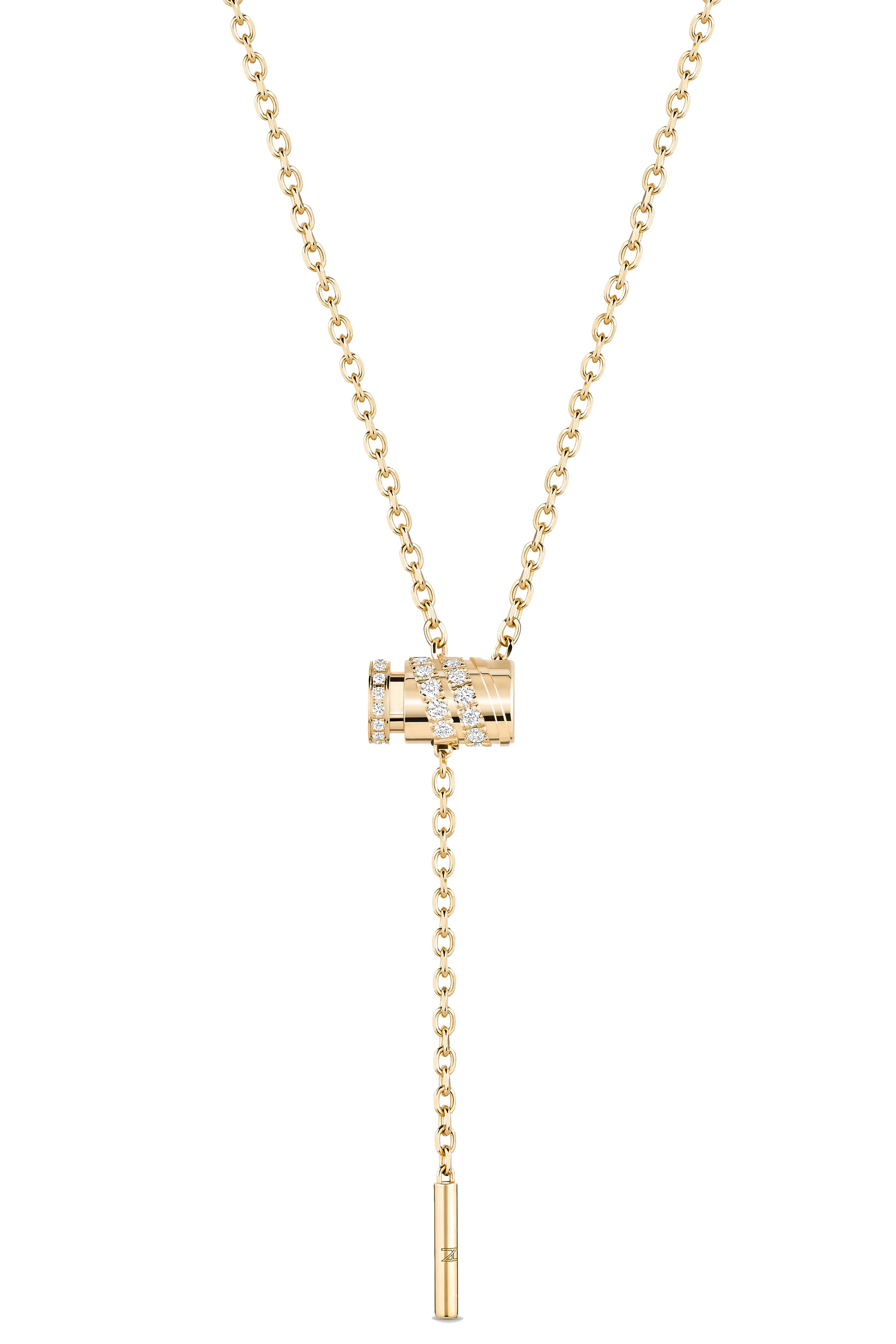 Paved Mini Latch Pendant Necklace