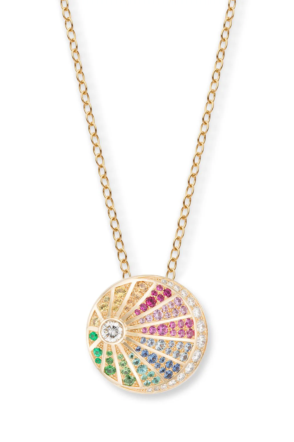 Rainbow Medallion Necklace