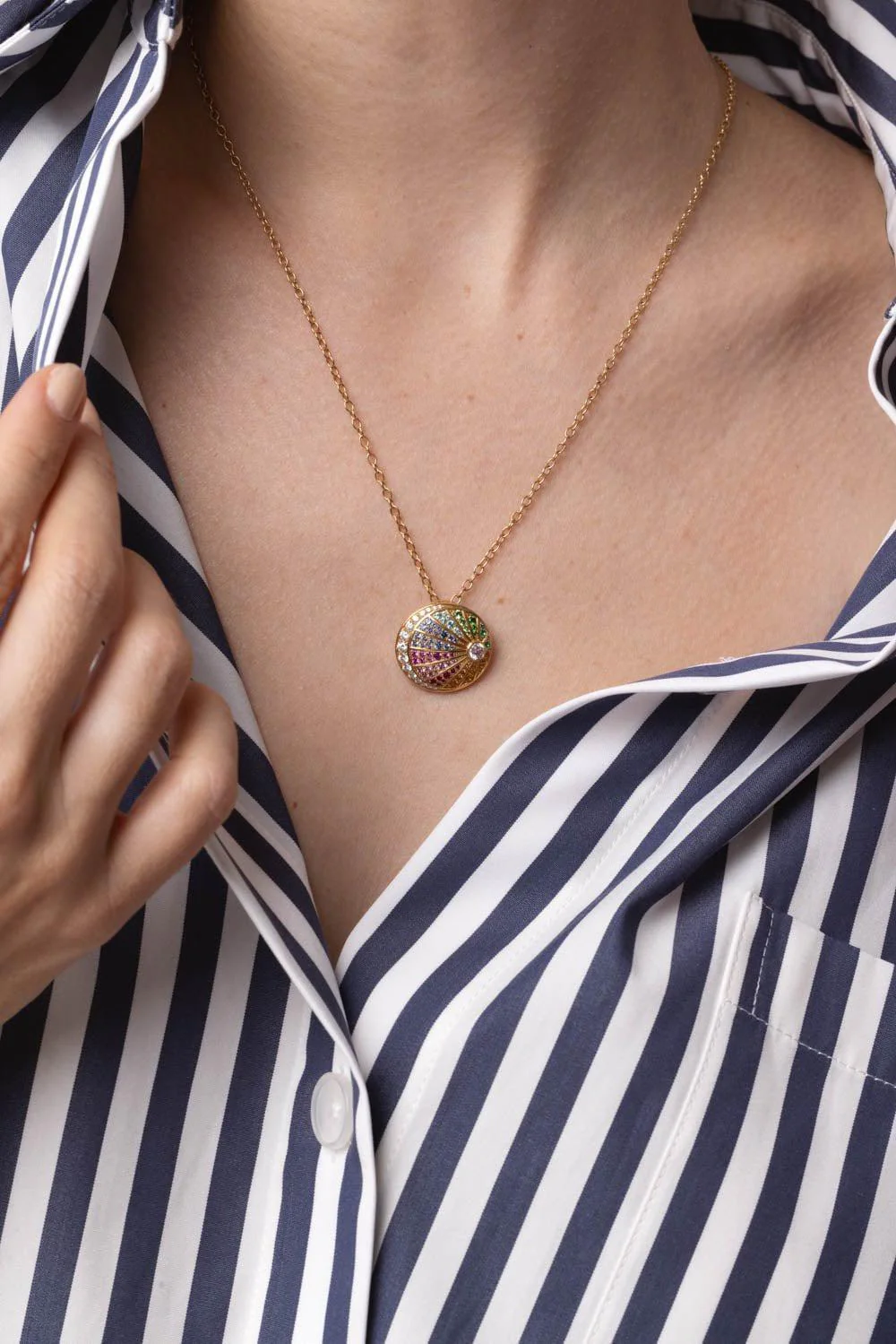 Rainbow Medallion Necklace - Image 3