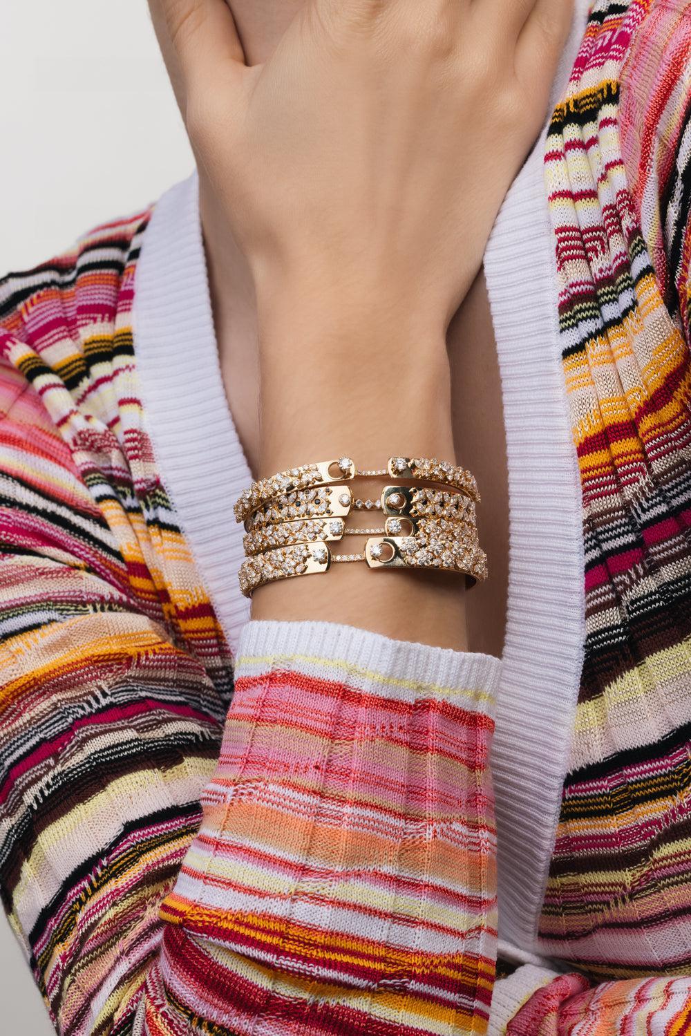 The Honey Gatherer Diamond Bangle Bracelet - Image 4
