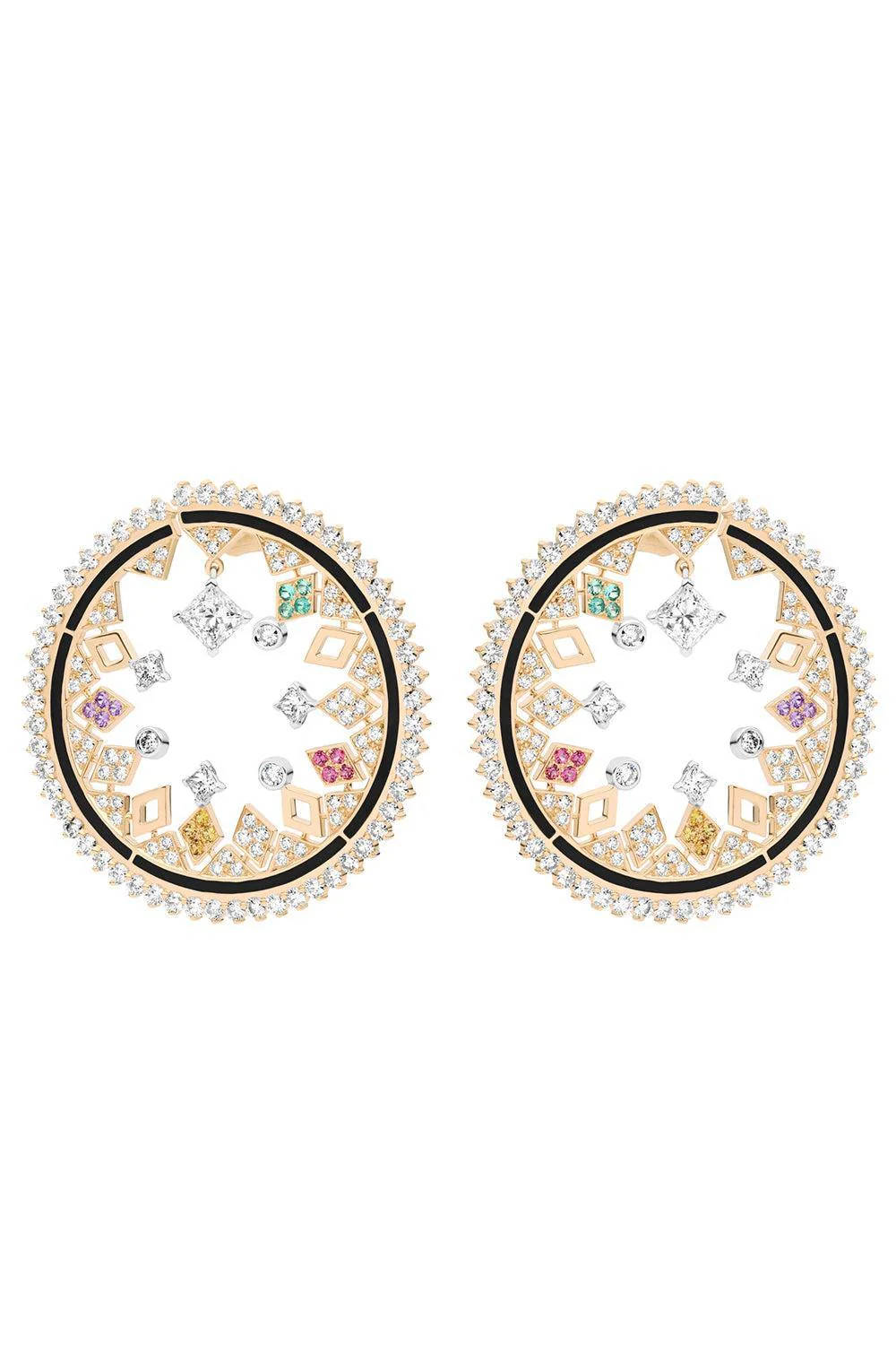 Tourmaline Childish Hoop Earrings