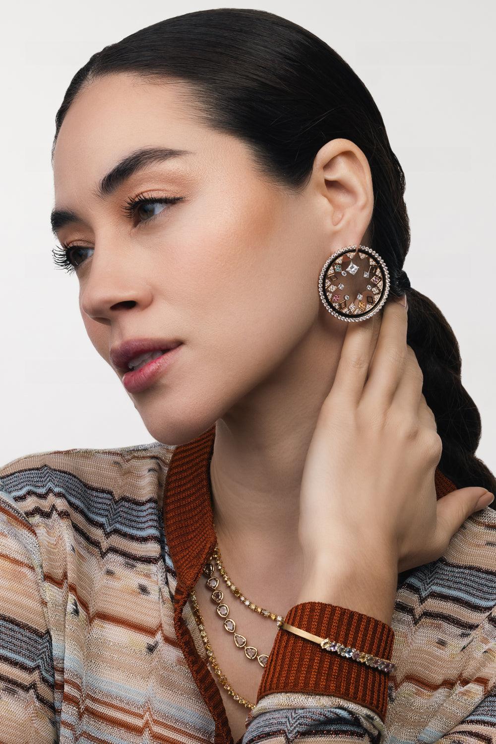 Tourmaline Childish Hoop Earrings - Image 2