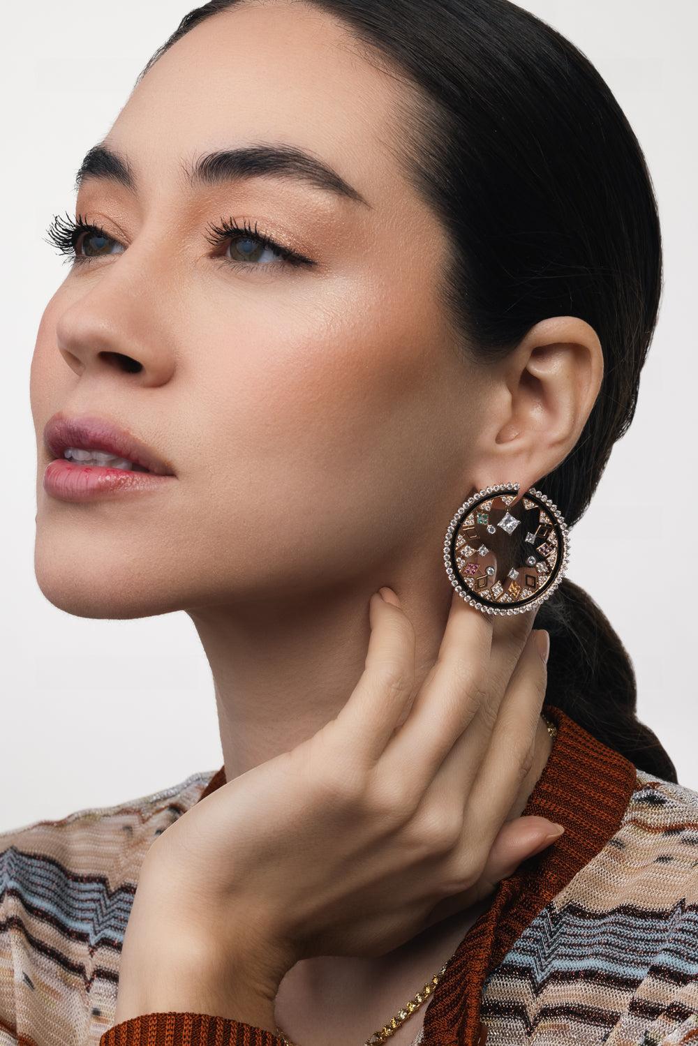Tourmaline Childish Hoop Earrings - Image 3