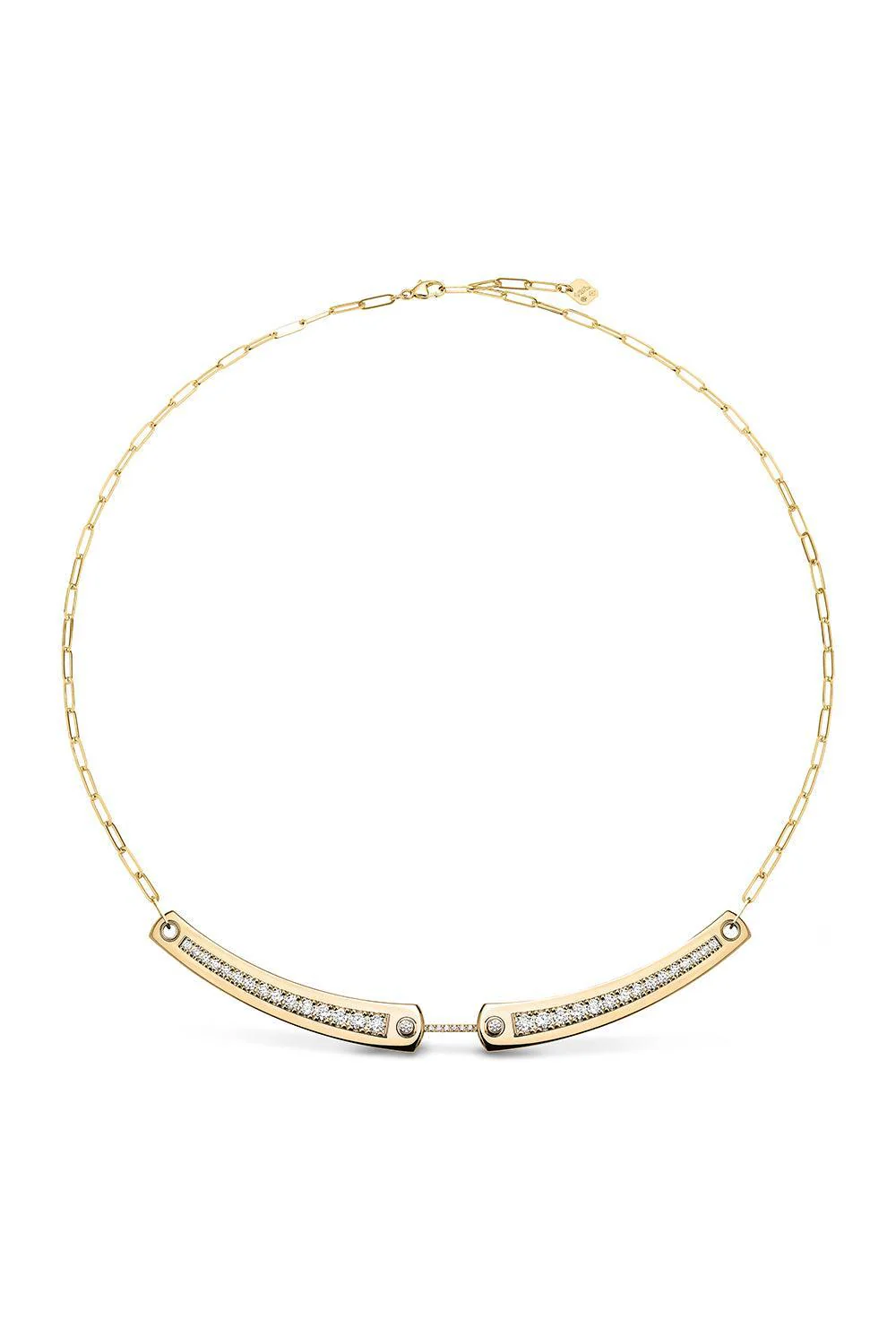 Tuxedo Mood Necklace - Yellow Gold