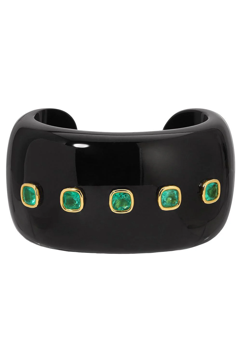 Black Jade Emerald Cuff Bracelet