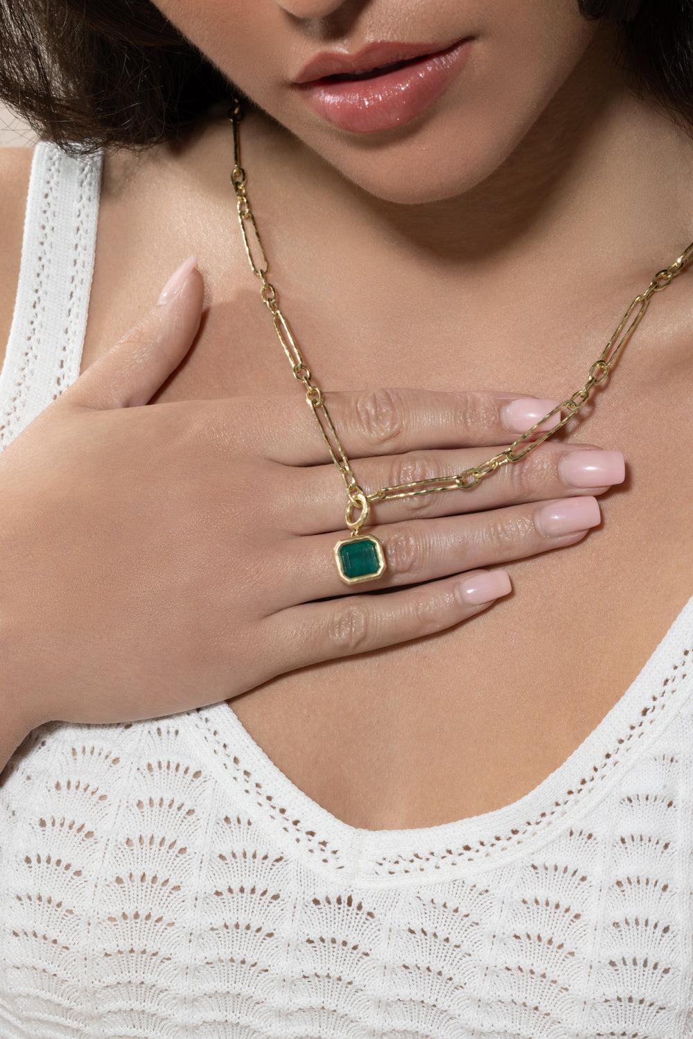 Emerald Hidden Gem Pendant - Image 3