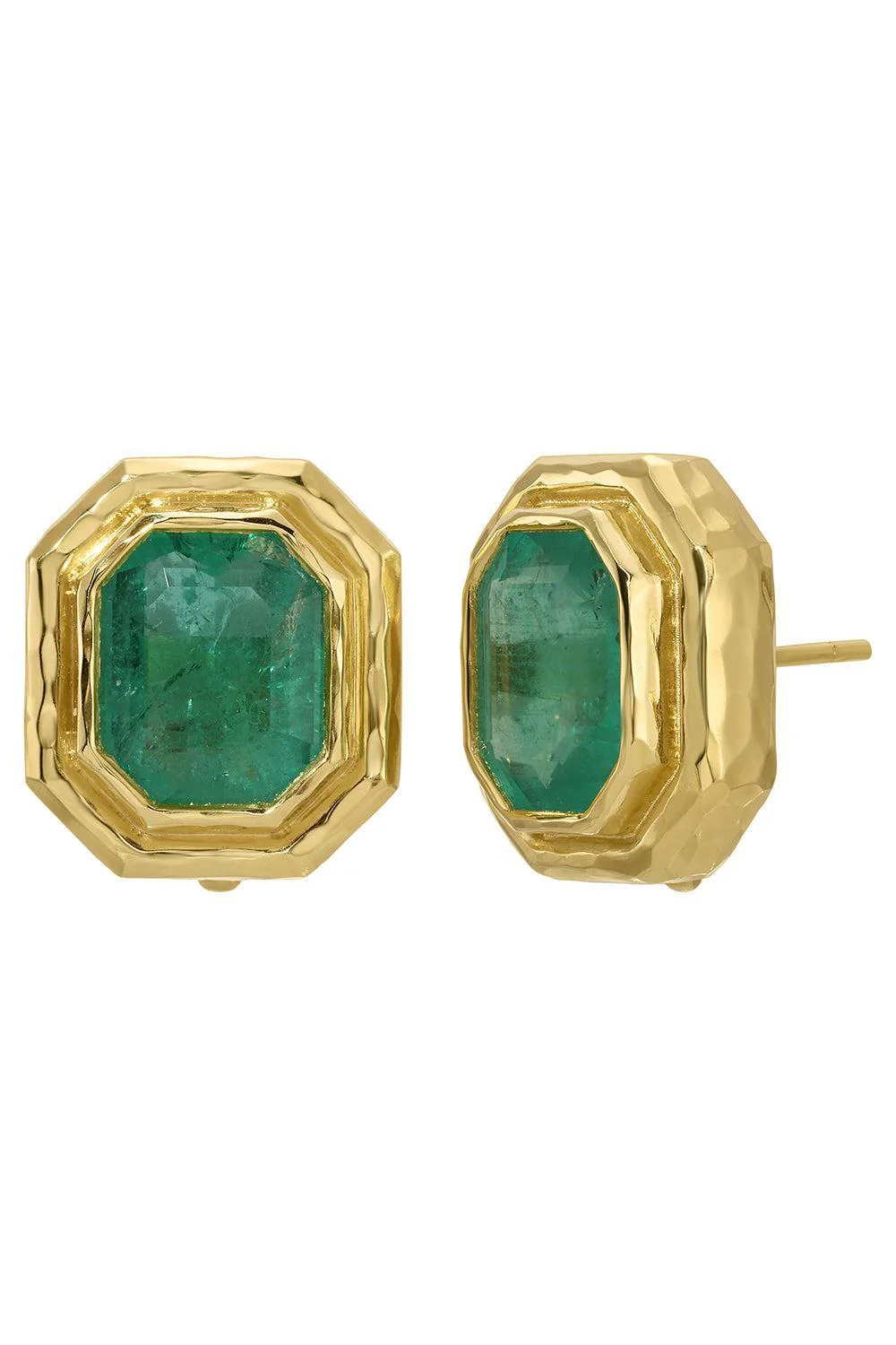 Emerald Rubellite Double Orbit Kite Earrings - Image 5