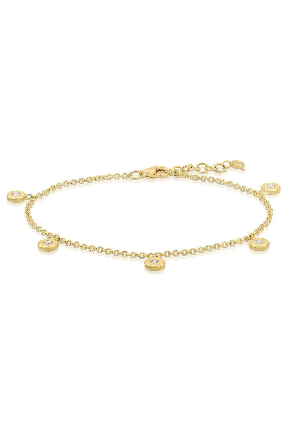 Five Diamond Nesting Gem Bracelet - Image 5