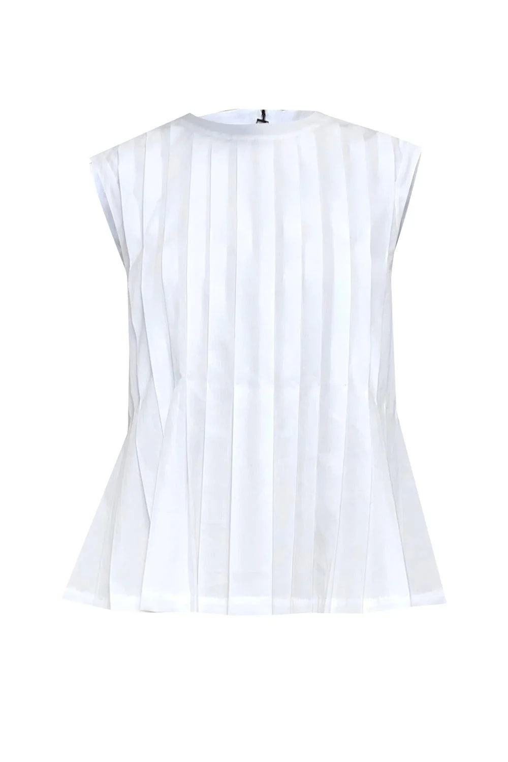 Pleated Sleeveless Shirt