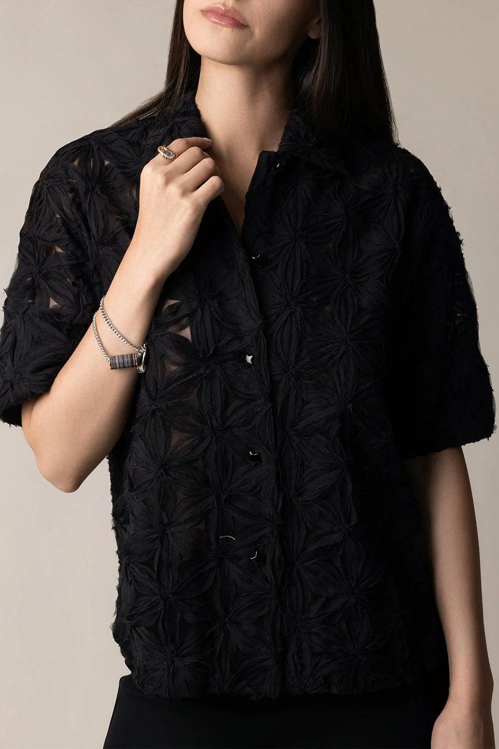 Short Sleeve Embroidered Shirt - Image 3