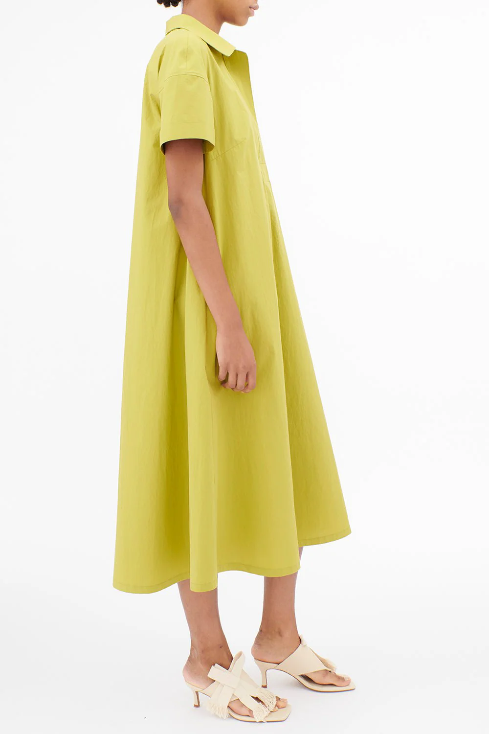 Short Sleeve Shirt Dress - Limetta - Image 3