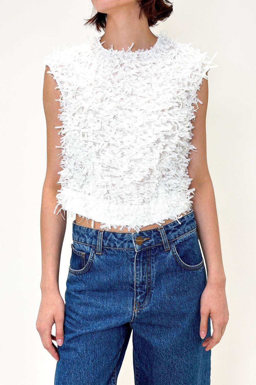 Sleeveless Shirt - Cream
