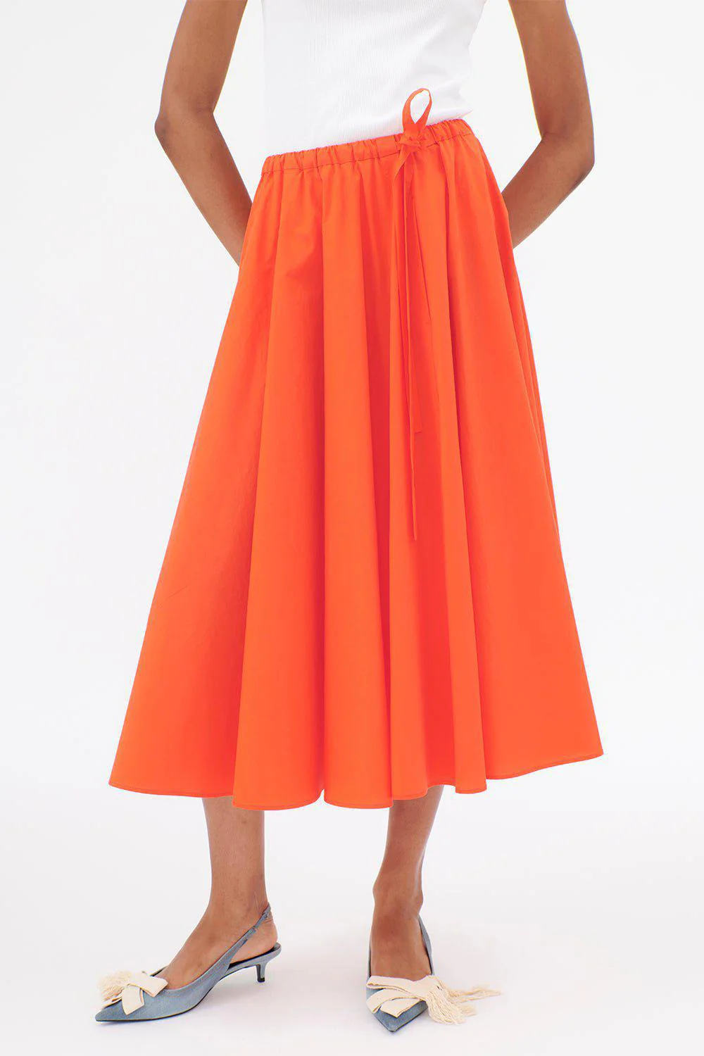 Tie Waist Midi Skirt - Image 2