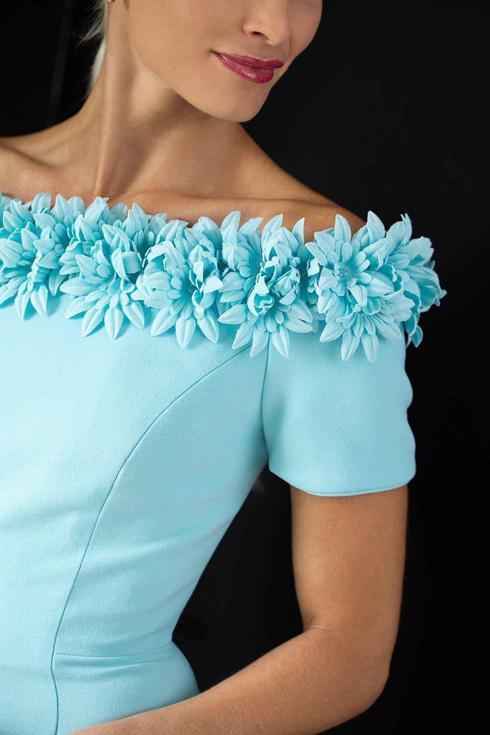 Off the Shoulder Daisy Sheath Dress - Image 4