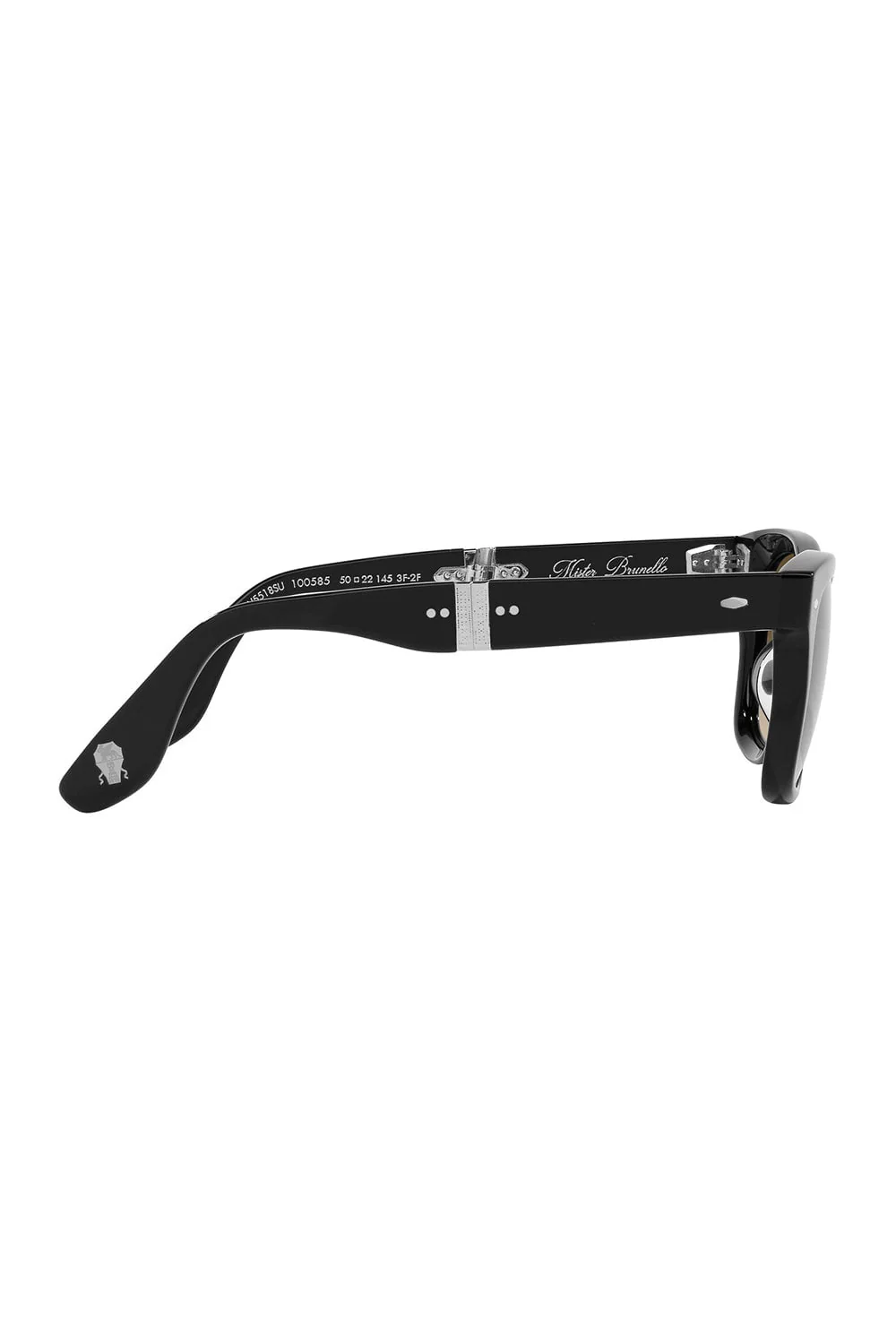 Mister Brunello Folding Sunglasses - Black Chrome Olive - Image 3