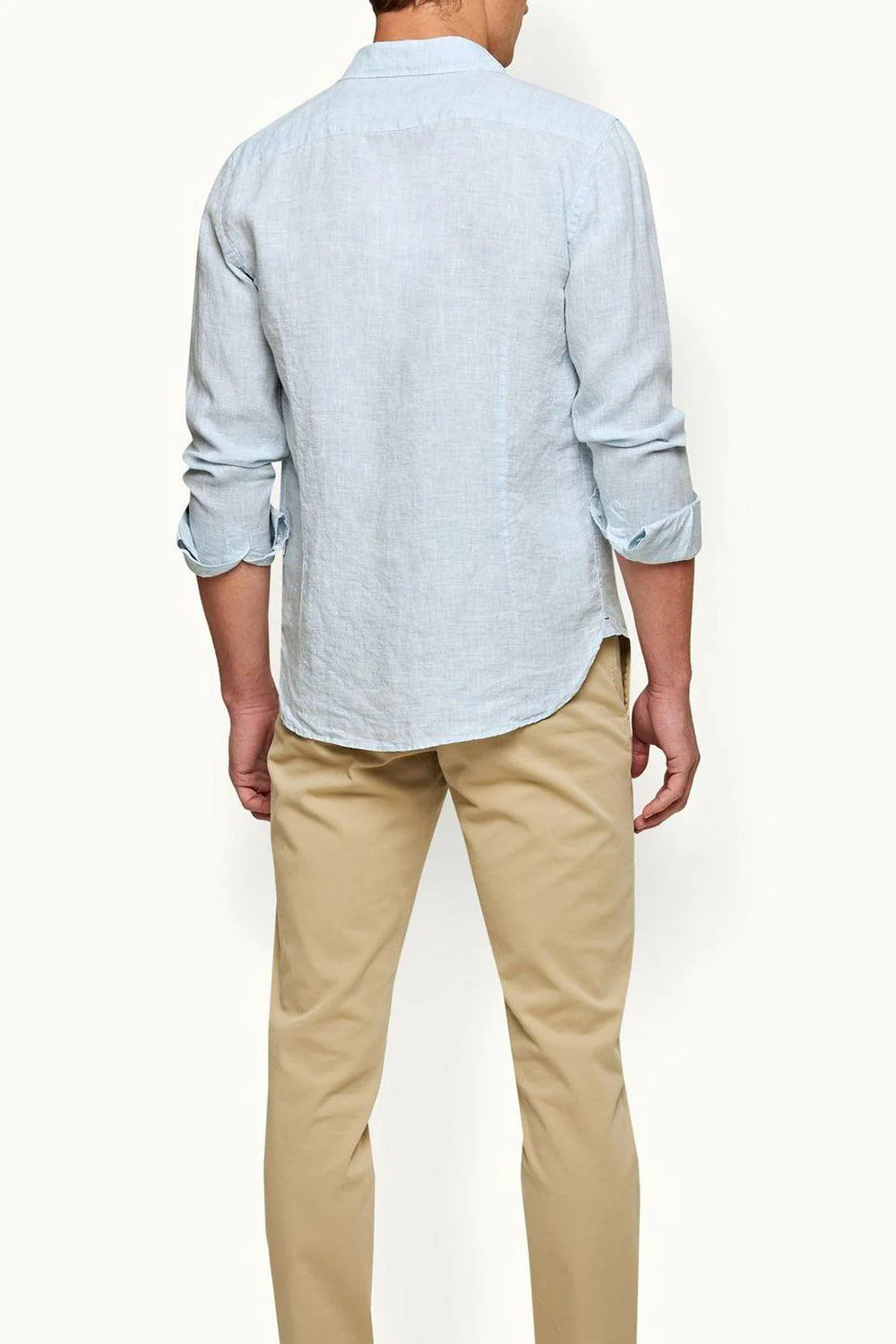 Giles Linen Shirt - Pale Blue - Image 3