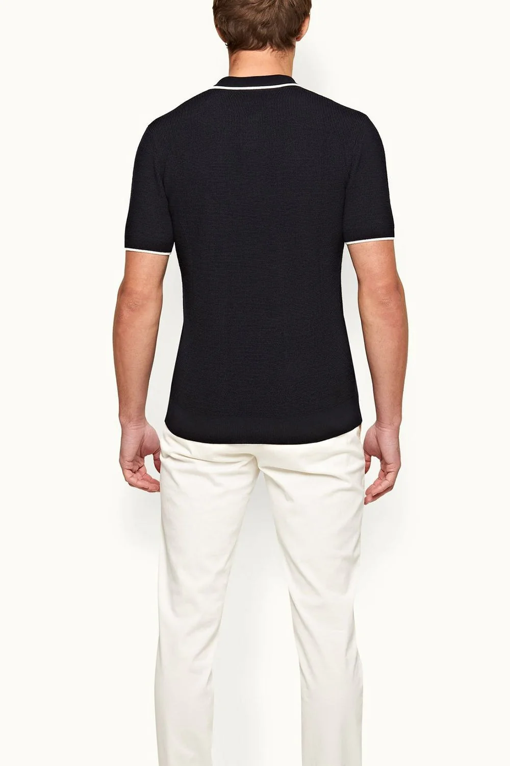 Horton Merino Polo - Navy - Image 3