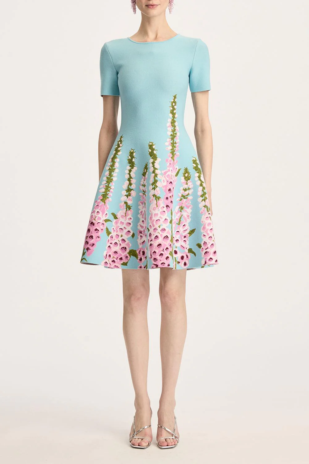 Allium Jacquard Fit & Flare Knit Dress - Image 2