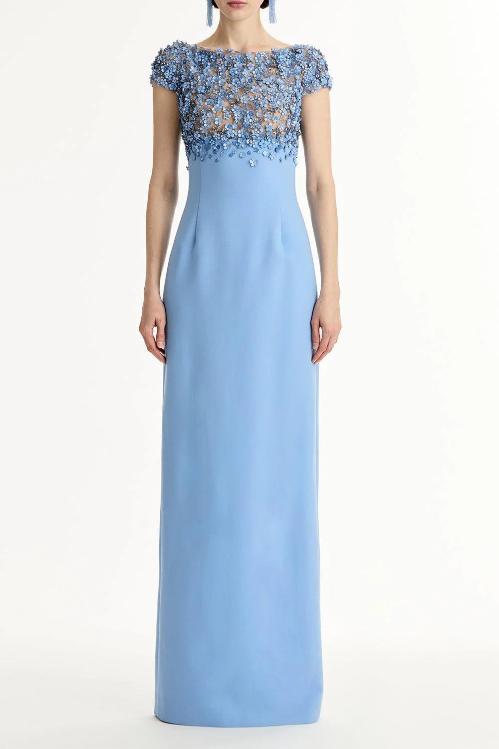 Bitty Hoya Flowers Embroidered Gown