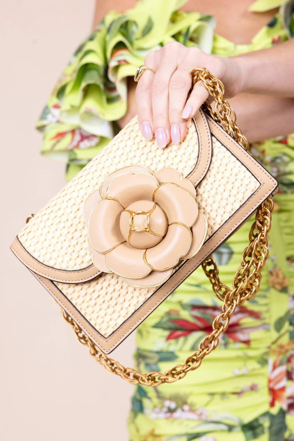 Classic Tro Bag - Beige Raffia - Image 3