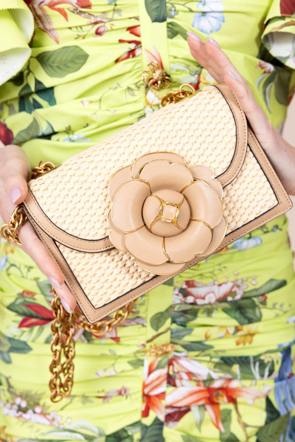 Classic Tro Bag - Beige Raffia - Image 4