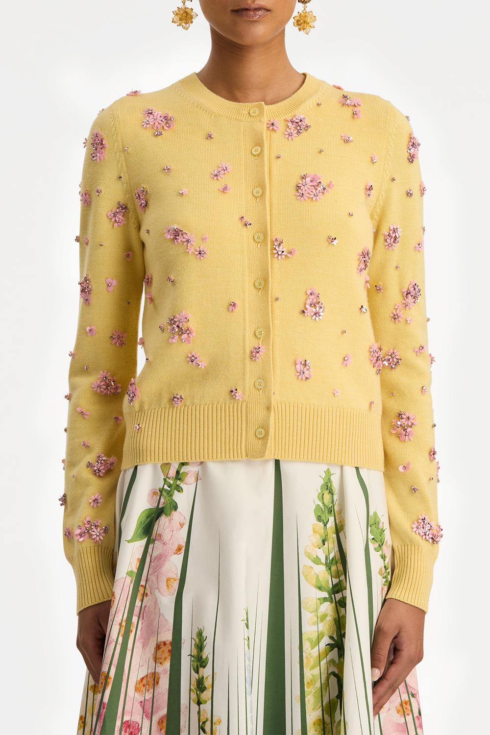 Crystal Cluster Embroidered Cardigan - Image 3