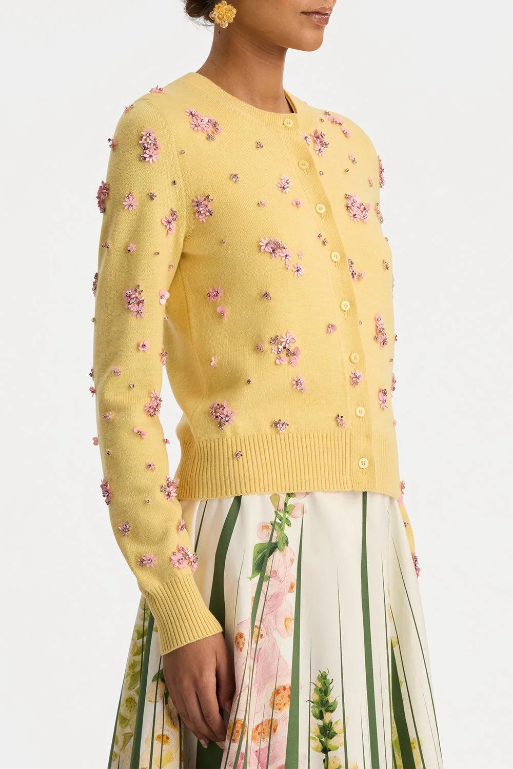 Crystal Cluster Embroidered Cardigan - Image 4