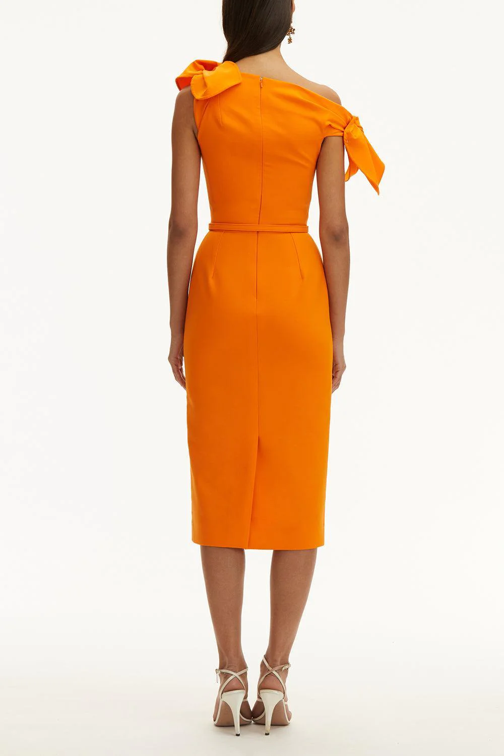 Drape Neck Detail Slit Dress - Image 5