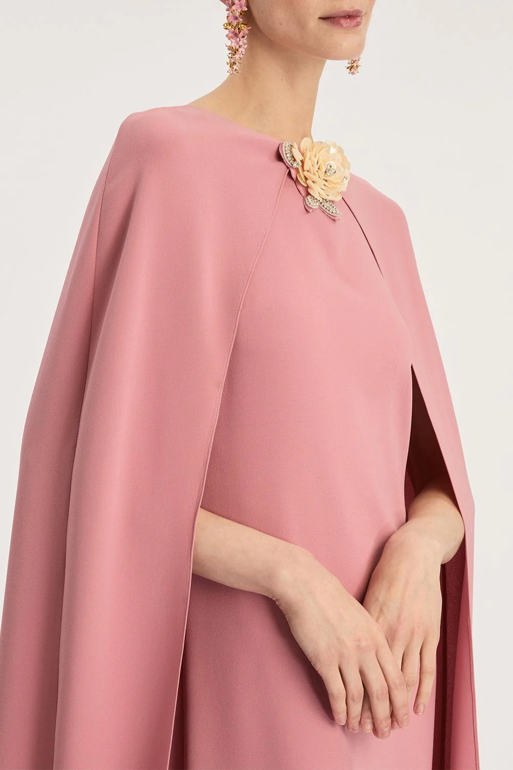 Draped Sleeve Brooch Caftan Gown - Image 4