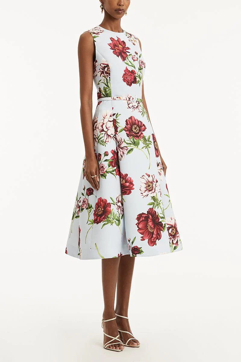 Peony Printed Day Dress - Image 3