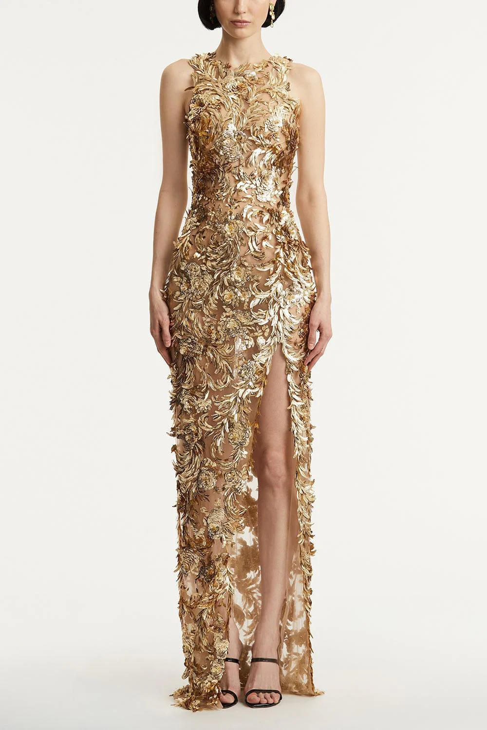 Fern Illusion Tulle Gown