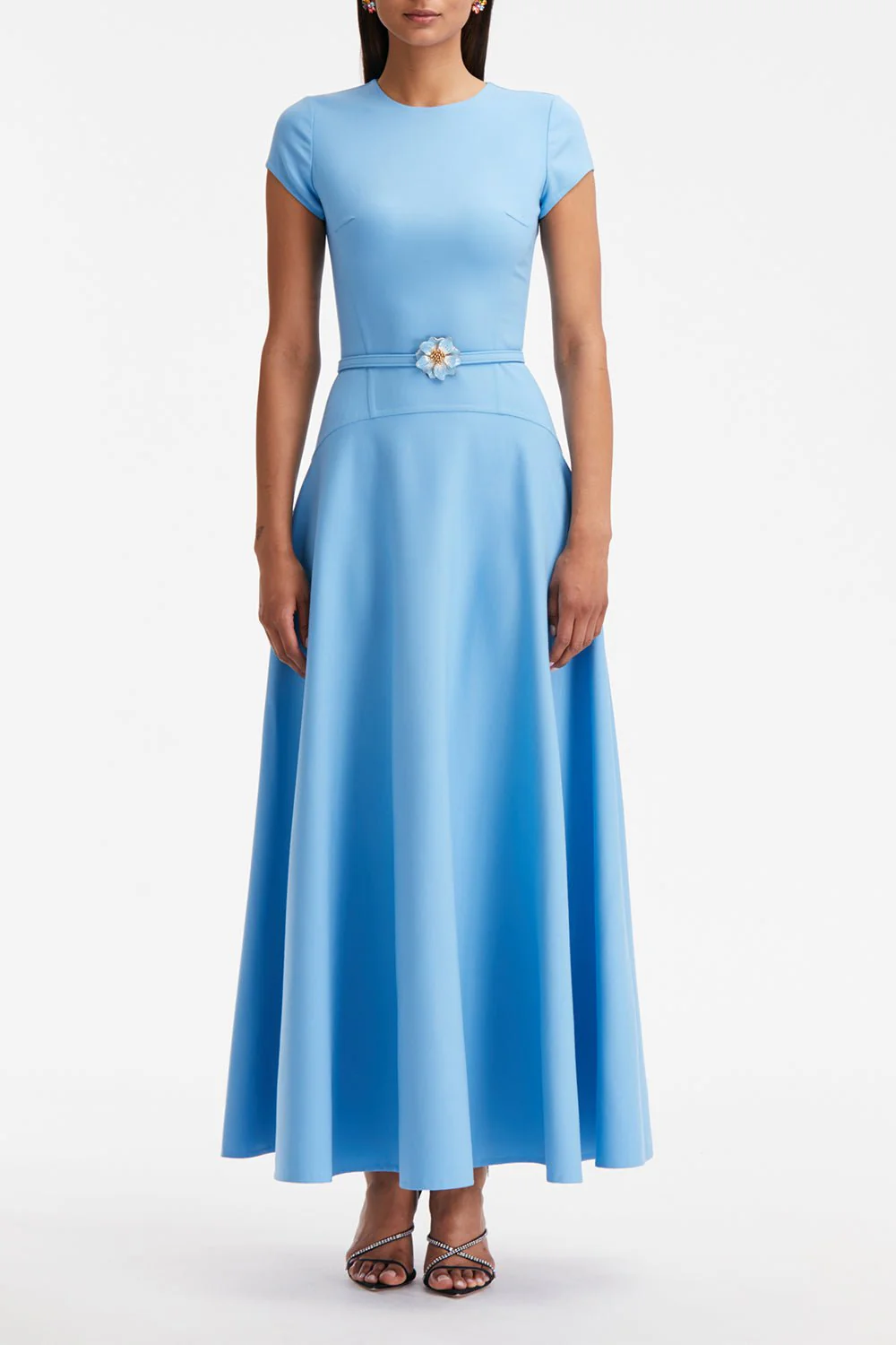 Floral Belt Maxi Dress