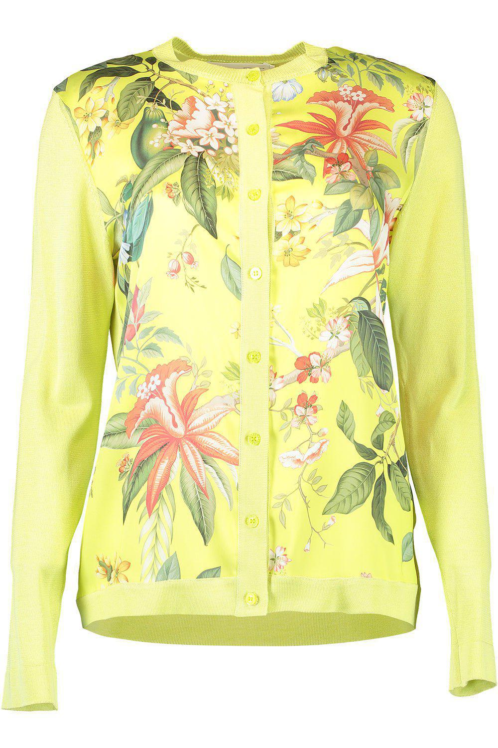 Floral Fauna Inset Cardigan