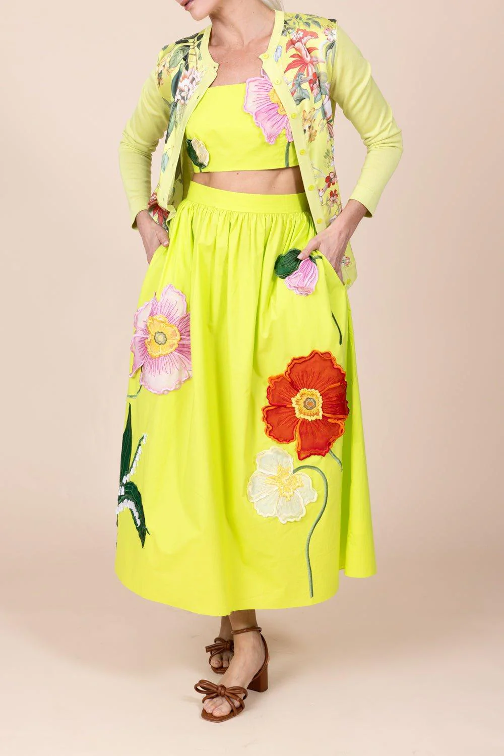 Floral Fauna Inset Cardigan - Image 2
