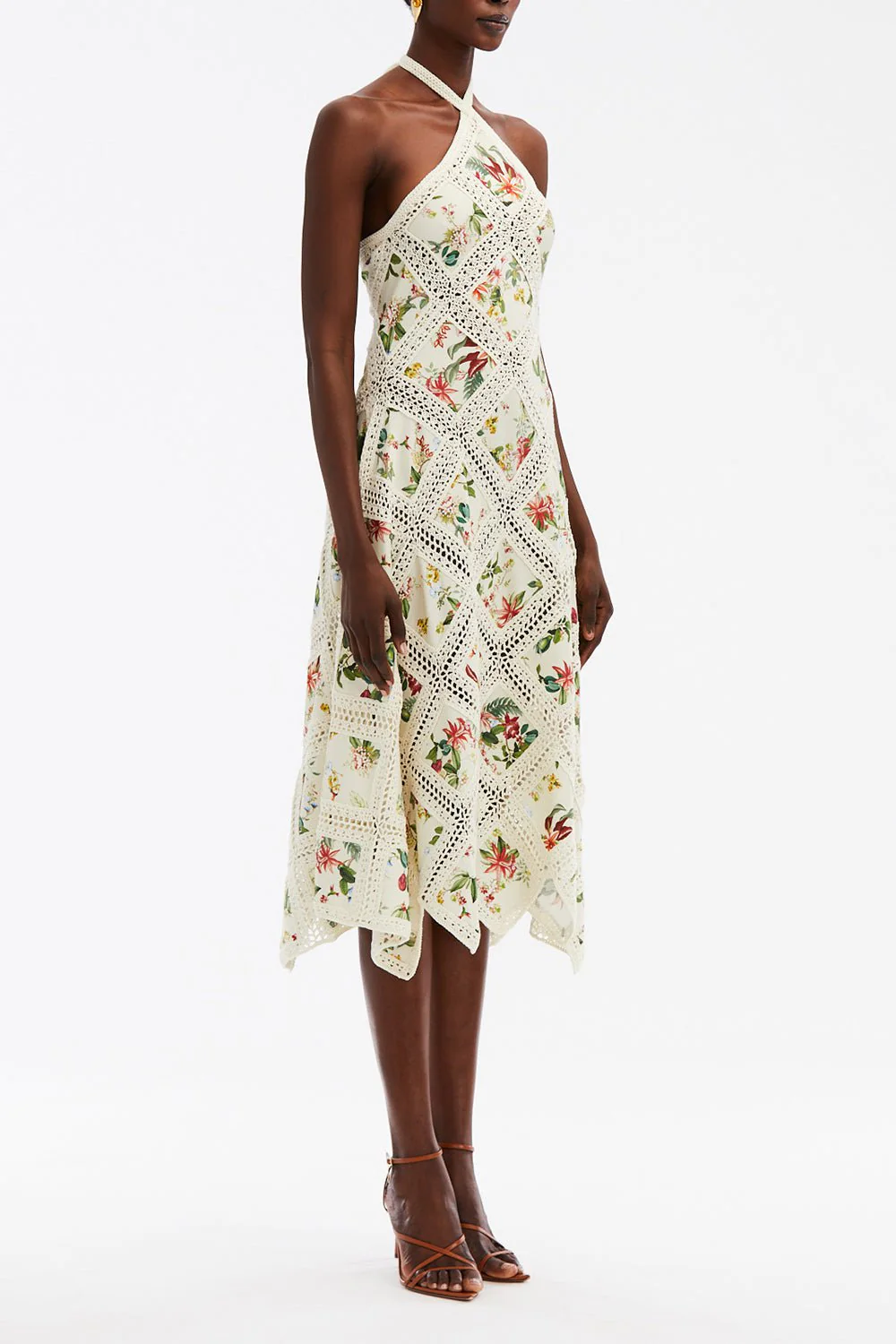 Halter Floral Midi Dress - Image 3