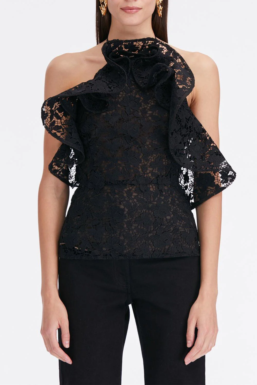 Halter Neck Ruffle Blouse - Image 3