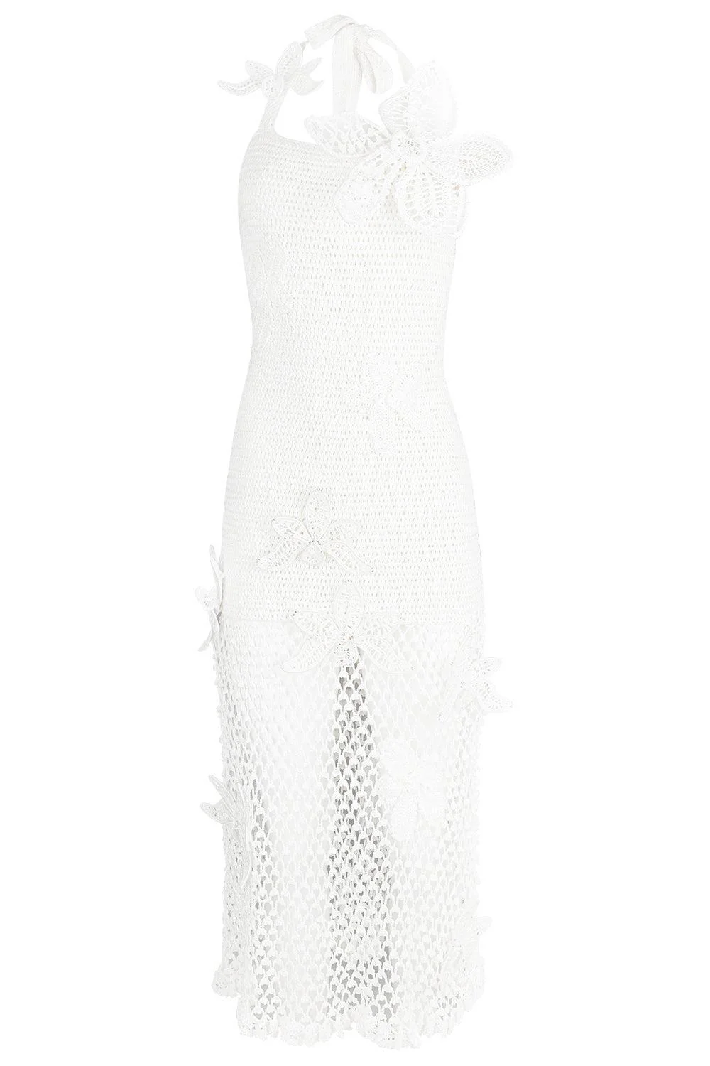 Halter Orchid Embroidered Dress