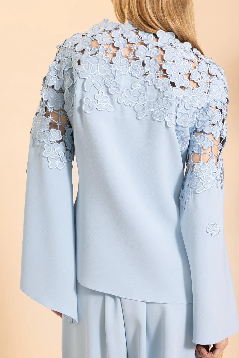 Long Sleeve Embroidered Blouse - Image 2