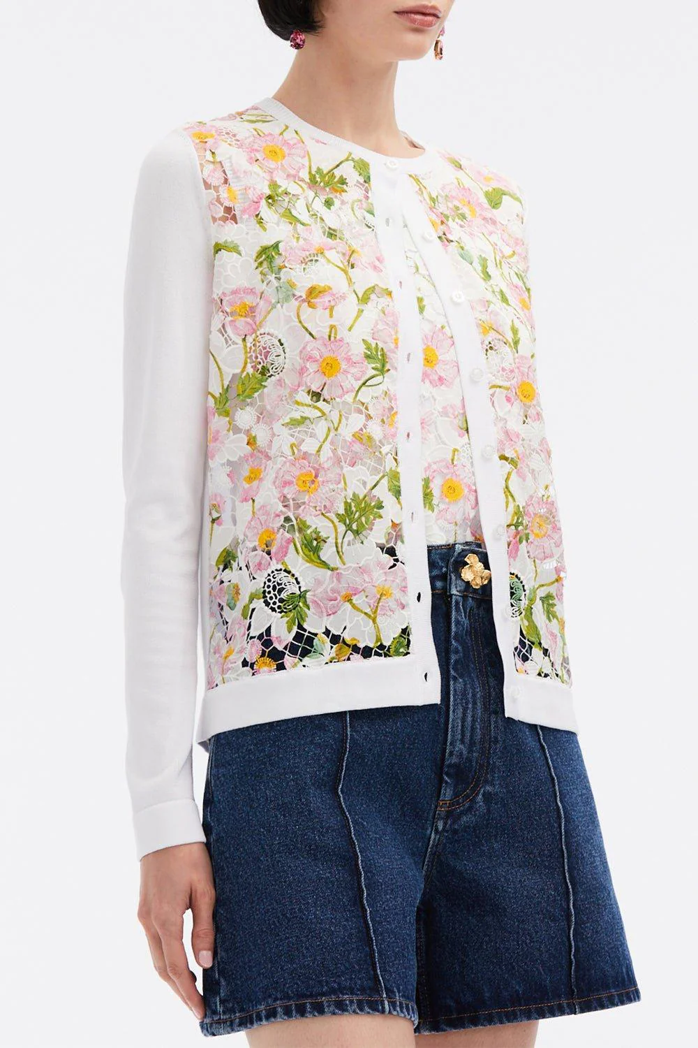 Long Sleeve Mixed Cardigan - Image 2