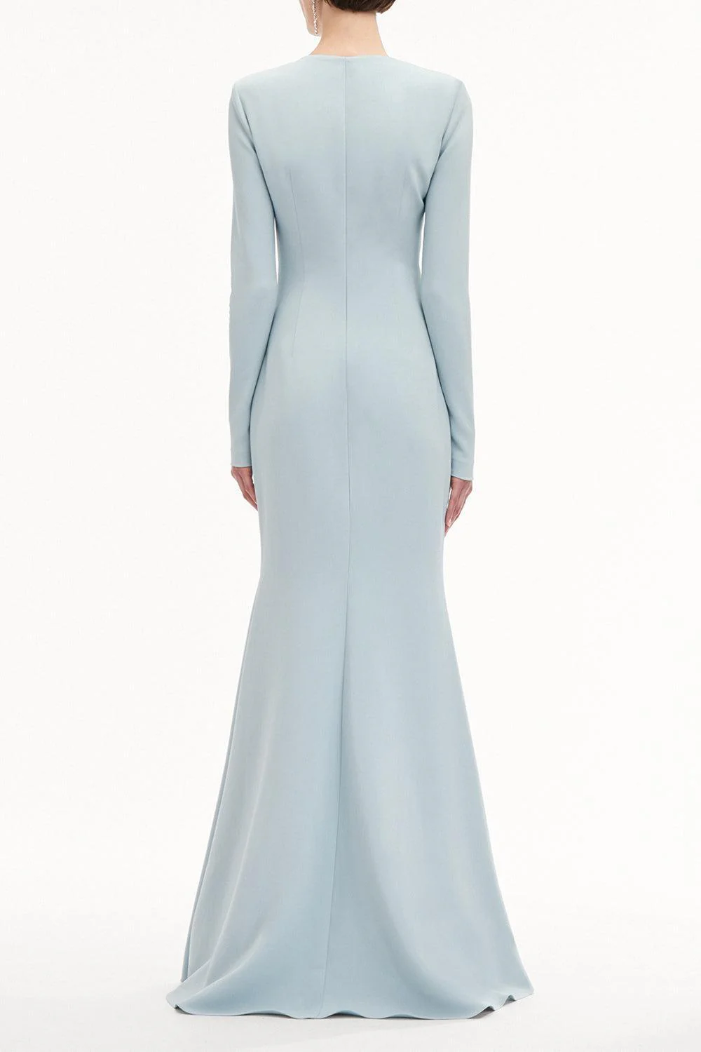 Long Sleeve Orchid Embroidered Gown - Image 3