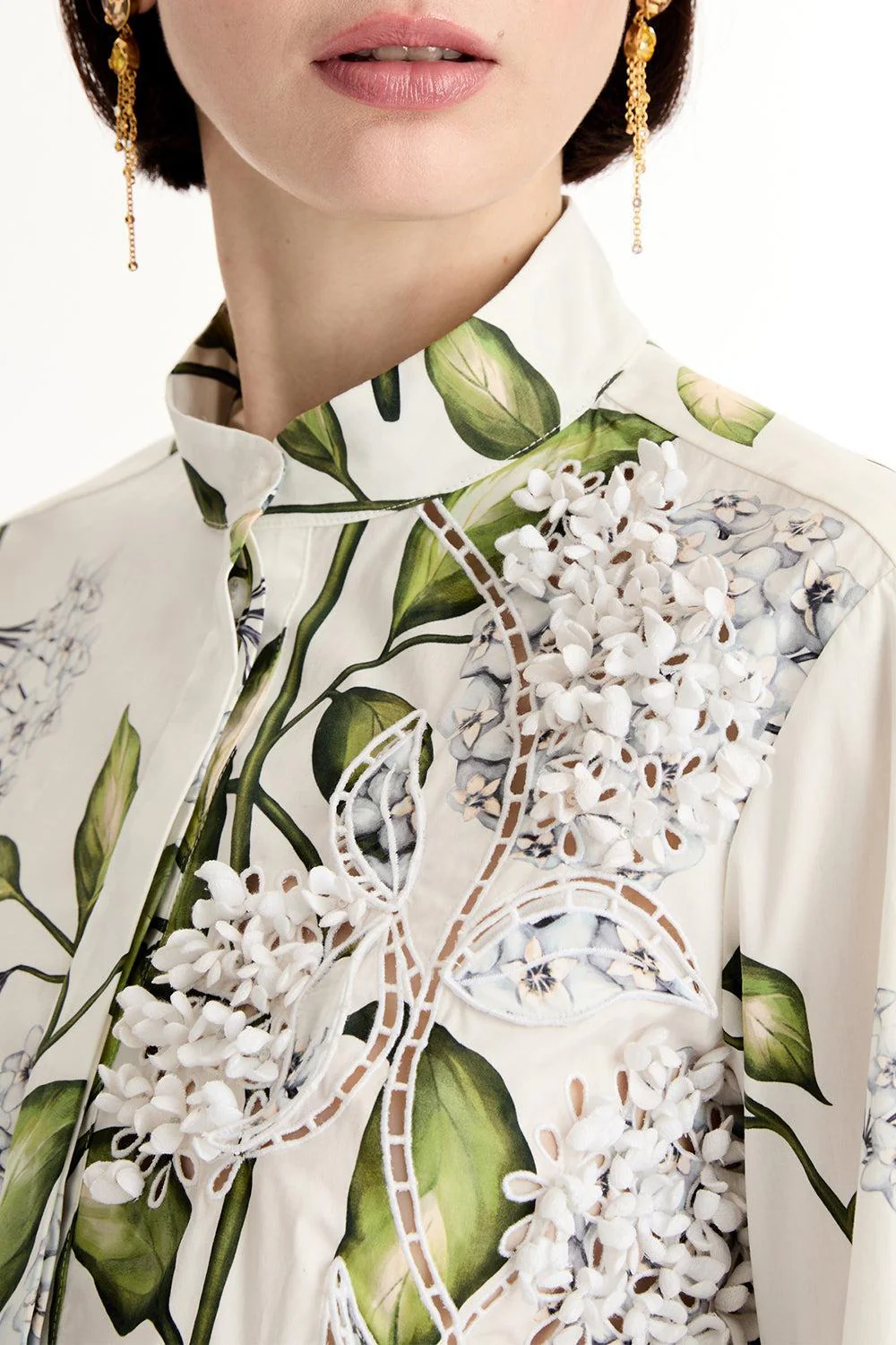 Long Sleeve Porcelain Flower Blouse - Image 5