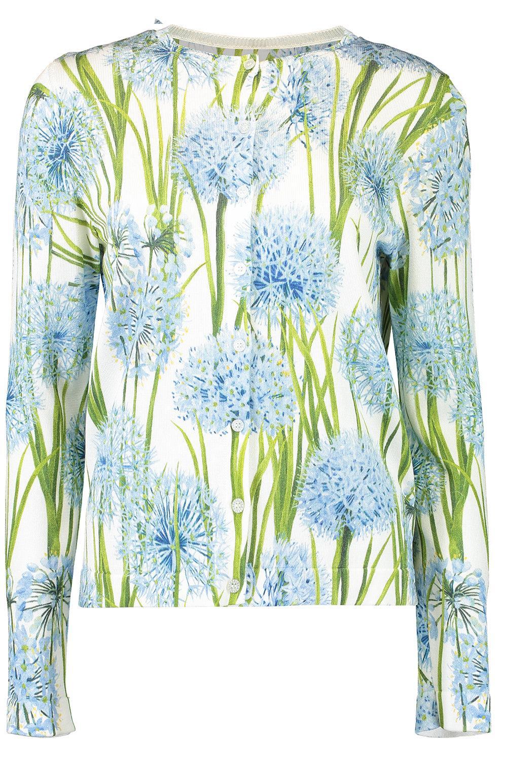 Long Sleeve Printed Allium Cardigan
