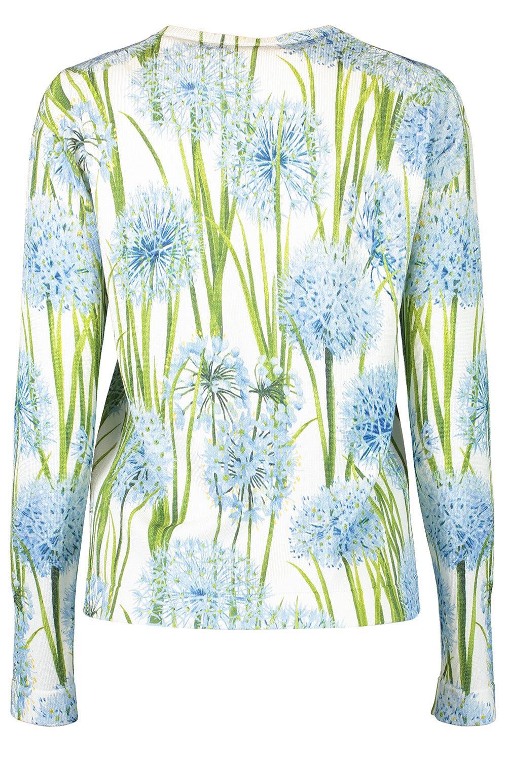 Long Sleeve Printed Allium Cardigan - Image 6