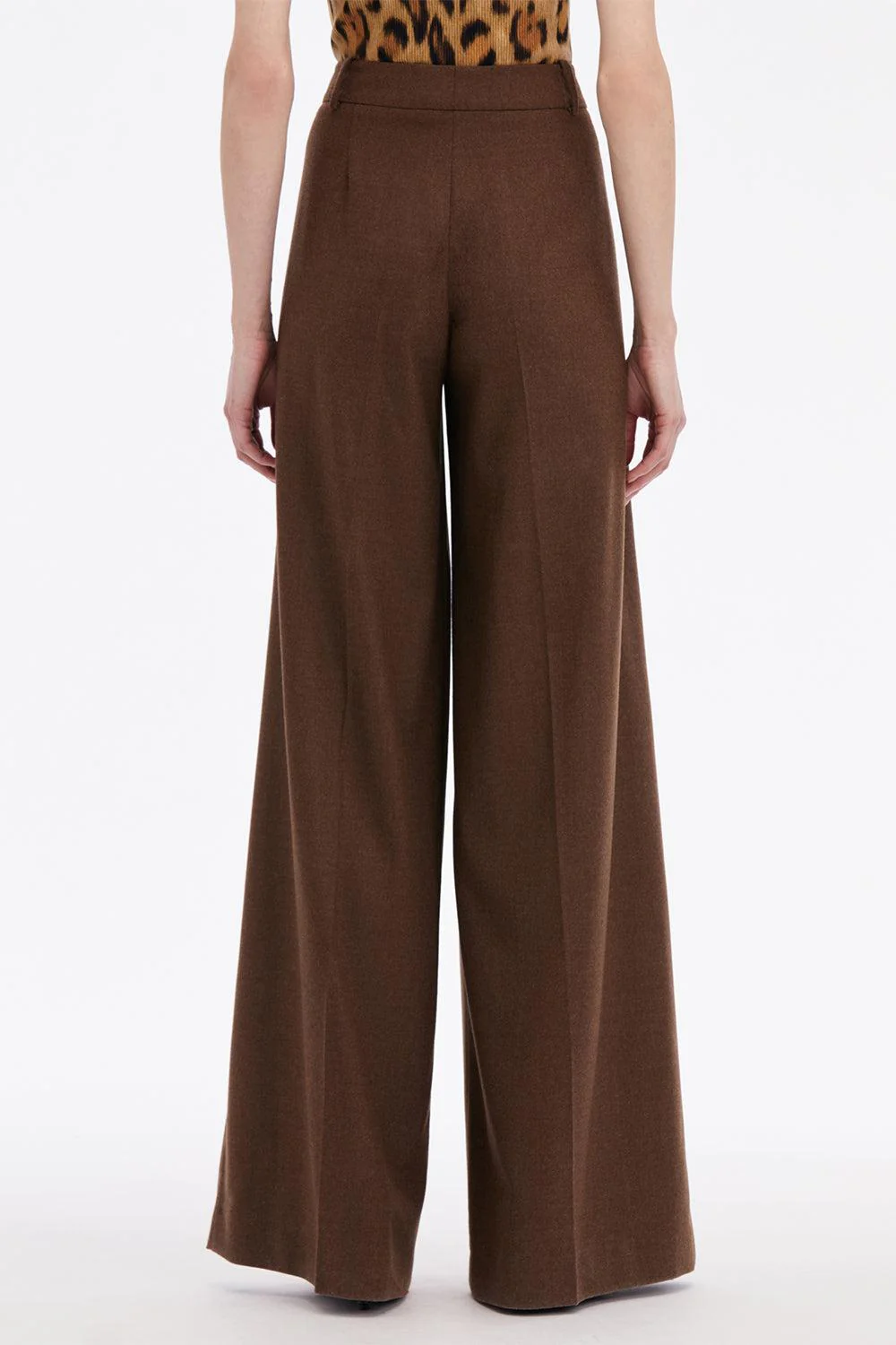 Mixed Pleated Wide-Leg Pants - Image 5