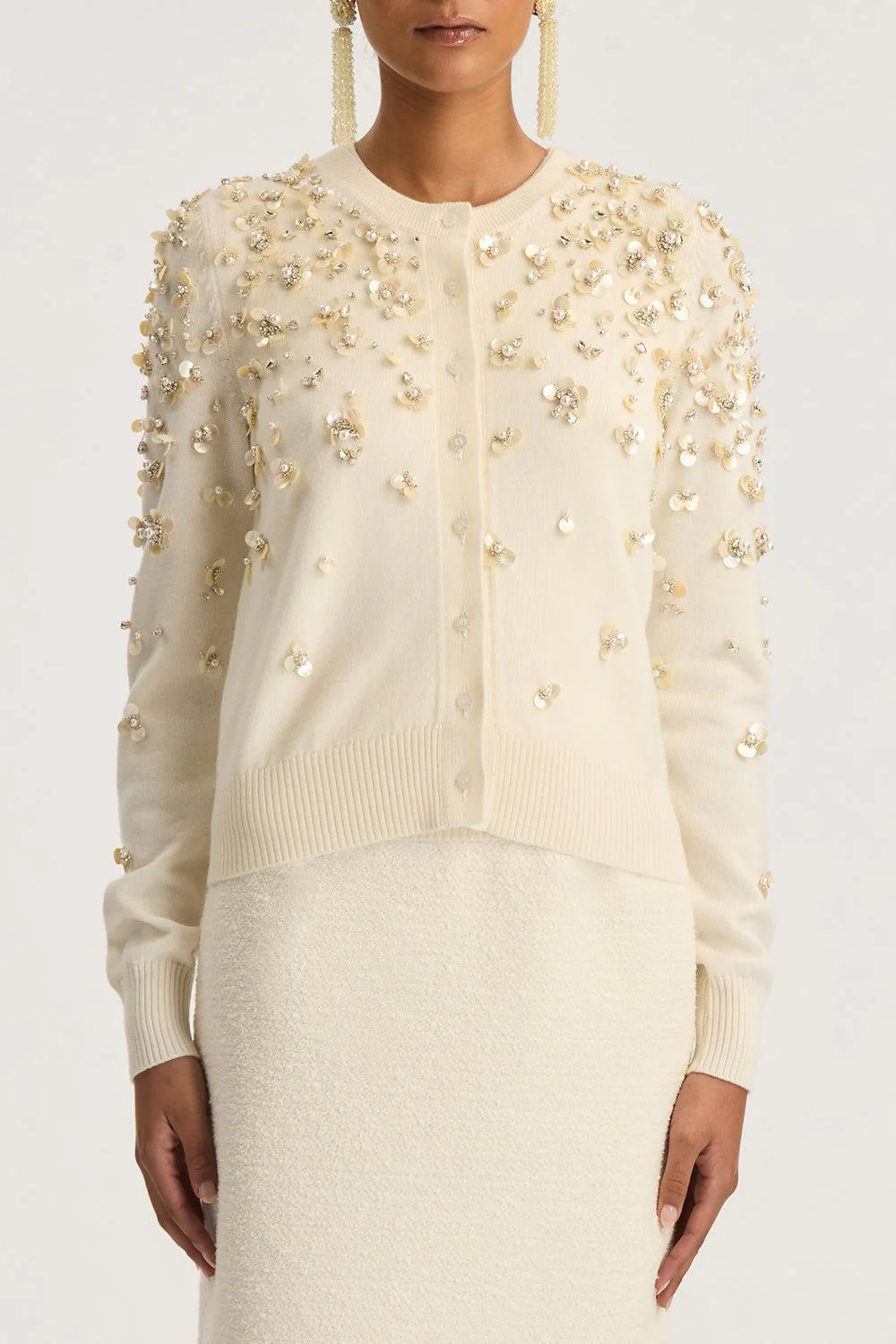 Mother of Pearl Embroidered Cardigan - Image 4