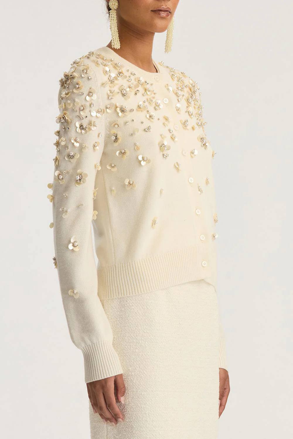 Mother of Pearl Embroidered Cardigan - Image 5