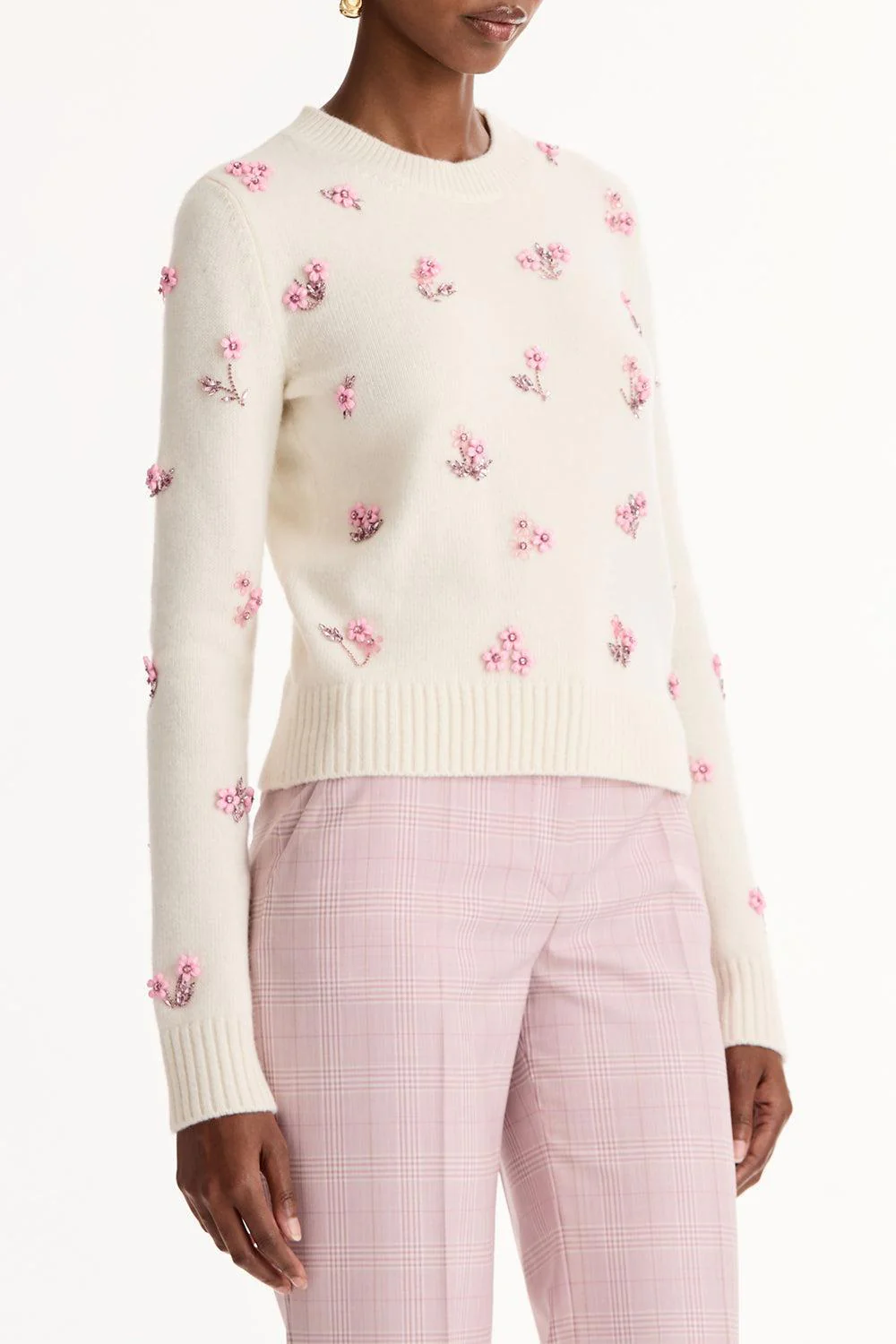Multi Color Sequin Cluster Embroidered Pullover - Image 4
