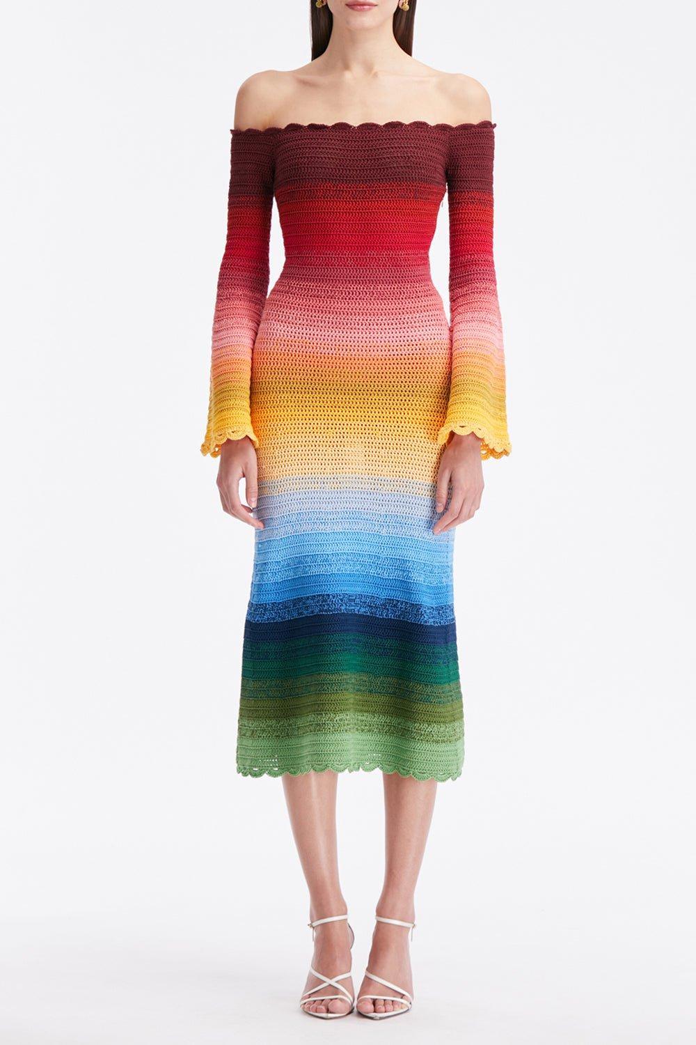 Off Shoulder Ombre Dress