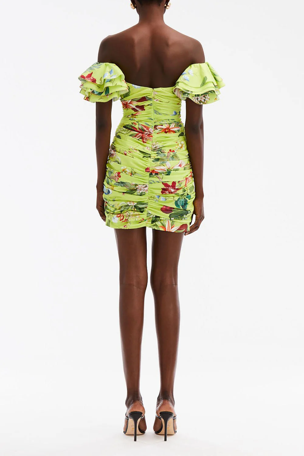 Off Shoulder Ruffle Mini Dress - Image 4